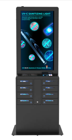 8-Bay Charging Locker with 43" Digital Screen